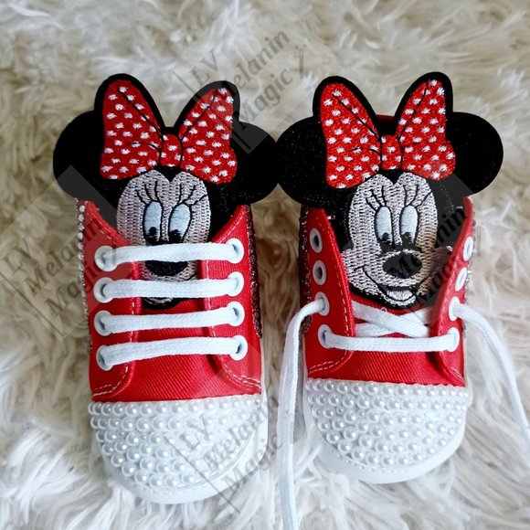 Custom Embellished Soft Sole Baby Shoes - Main Image